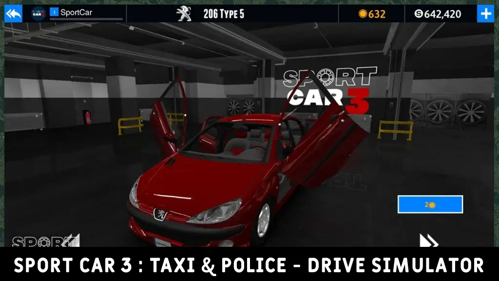 Sport Car 3 : Taxi & Police - Gameplay image of android game 3